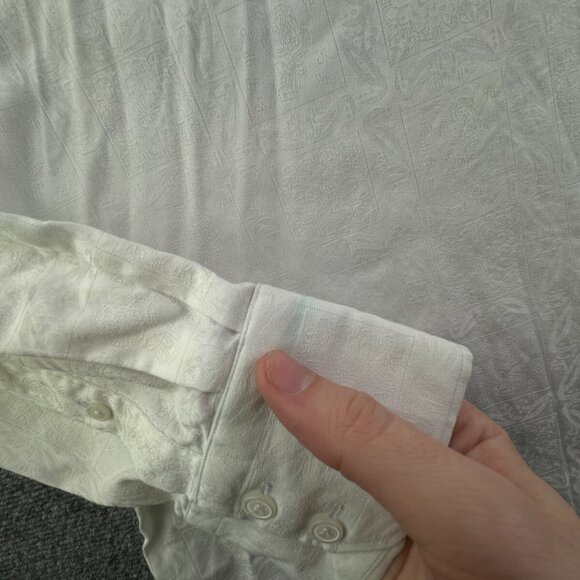 Robert Graham White Long Sleeve Button Up Shirt Men Size 2XL Floral Classic Fit - Picture 12 of 16